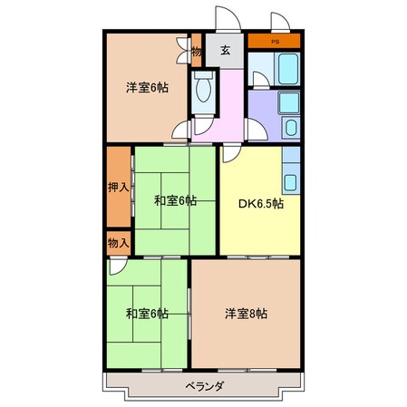 サンパーク上新の物件間取画像